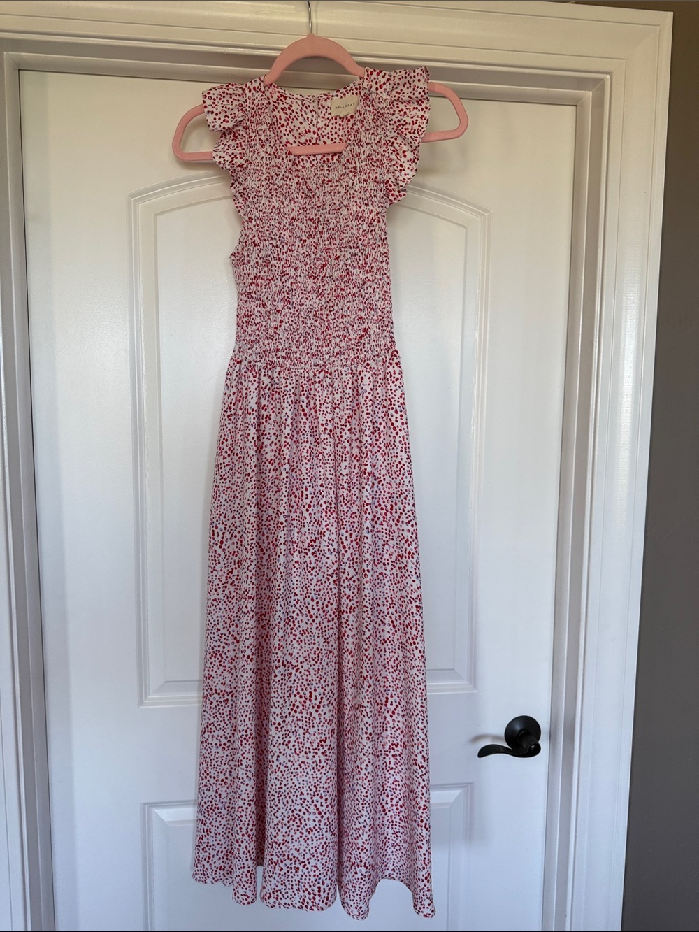 MELLODAY Pink and Red Floral Maxi Dress